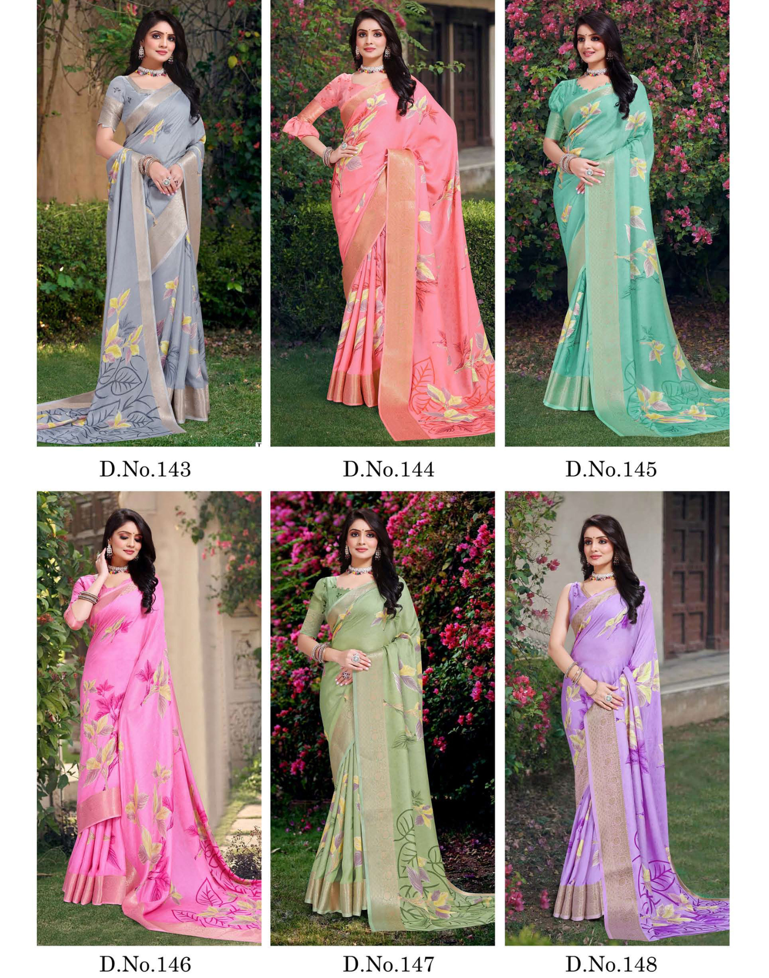 Light Shade Pure Marshmellow Floral Prited Saree - Banarasi style border