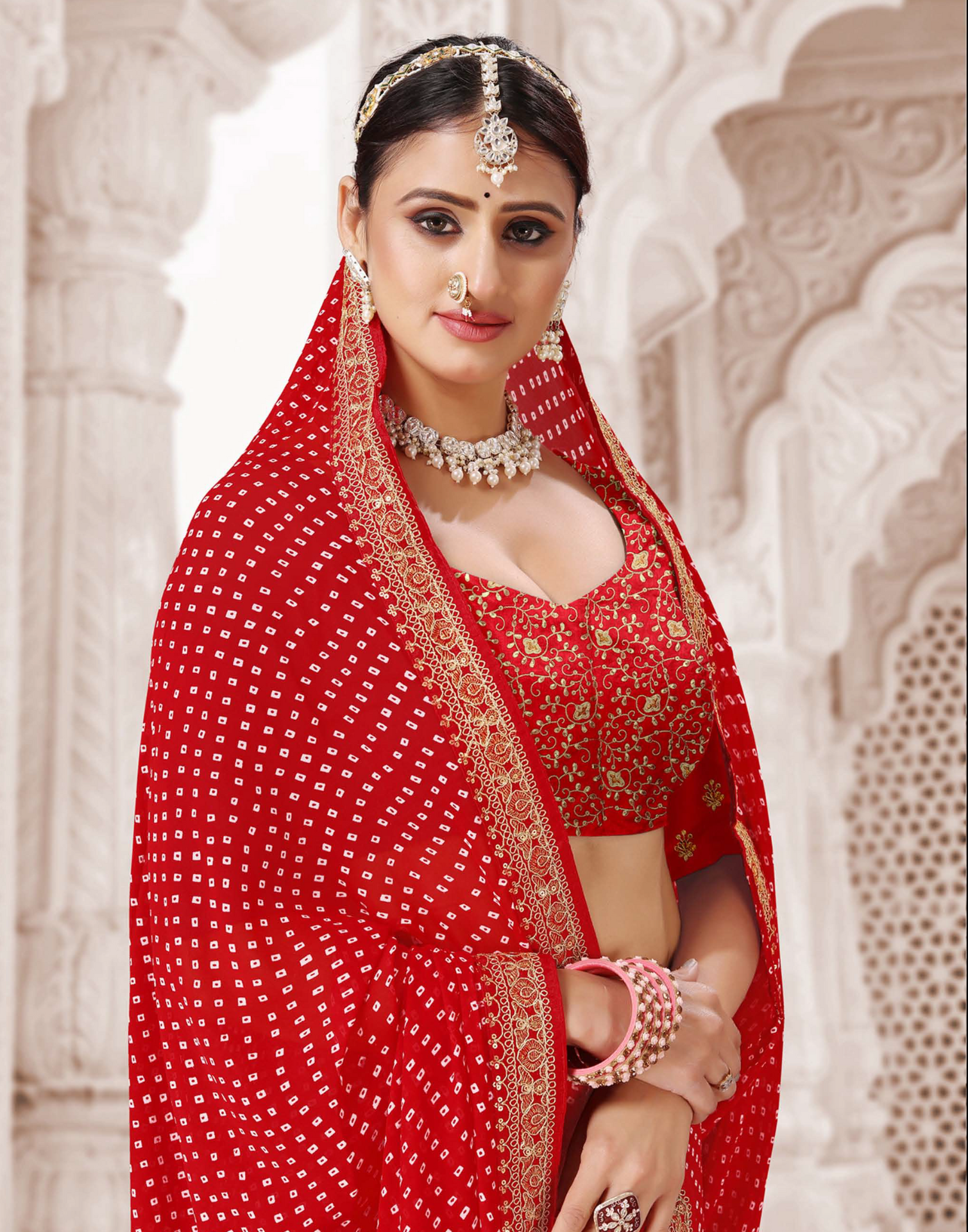 Printed Bandhani Saree