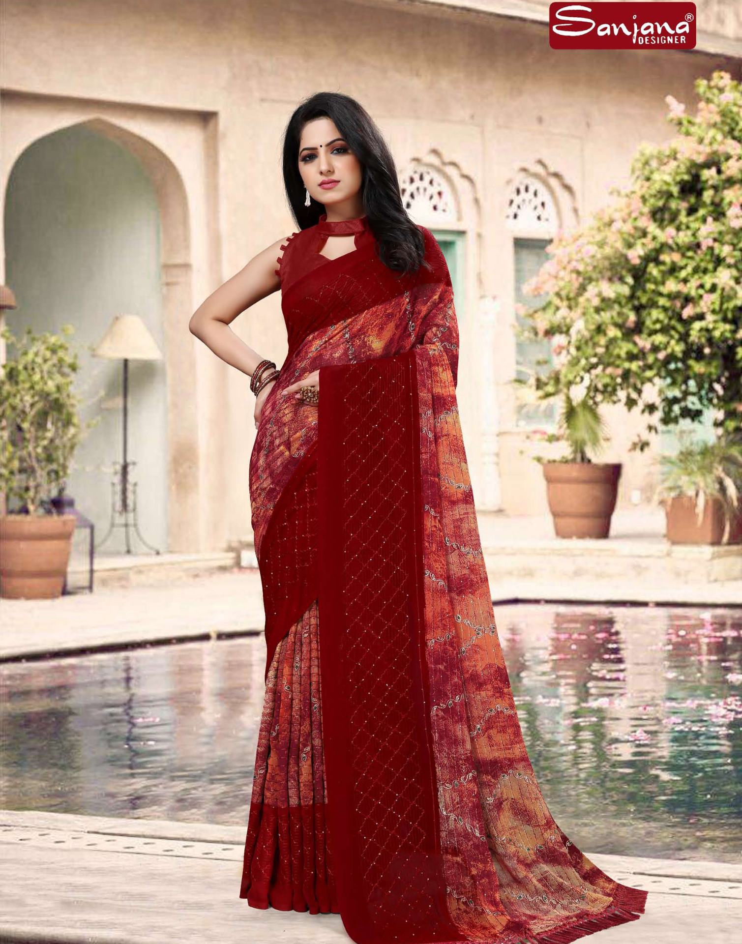 Dark shade - Printed sarees with Crossed and Jari Work - Twitter - 6