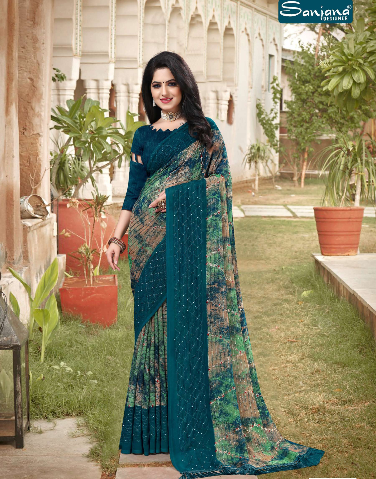 Dark shade - Printed sarees with Crossed and Jari Work - Twitter - 6