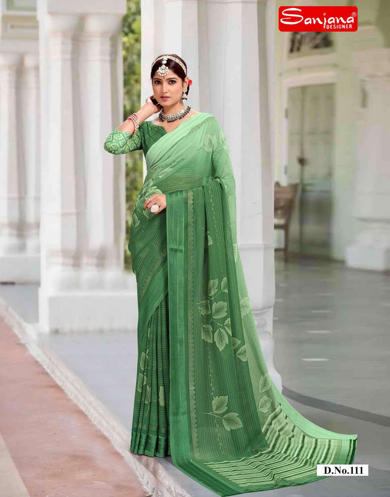 Shading Print saree with Detailed jari work - dusty color