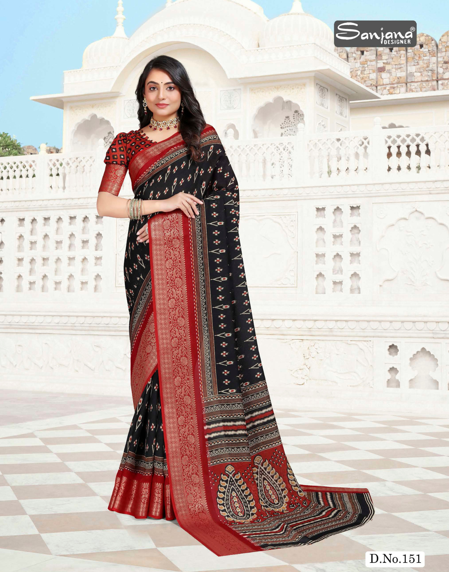 Pochampally Ikkat print sarees with Pure Marshmellow fabric