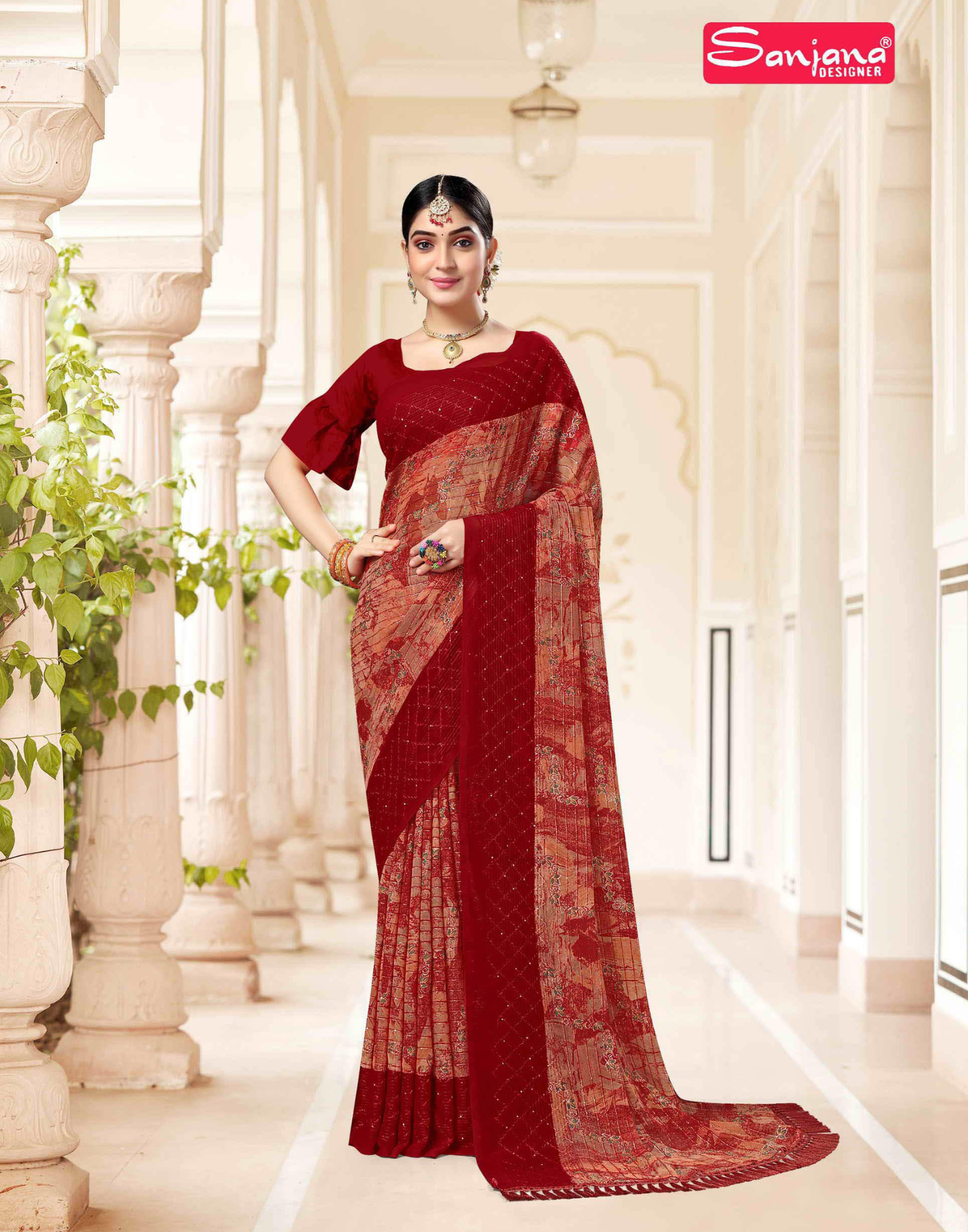 Dark shade - Printed sarees with Crossed and Jari Work - Twitter - 4