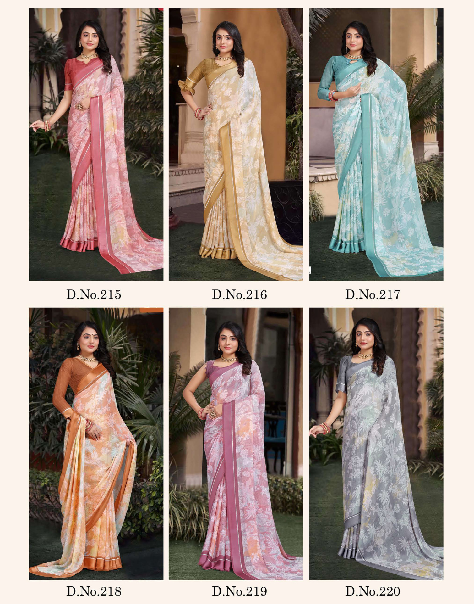 Floral Print Weightless Saree – Light Color – Lightweight Elegance