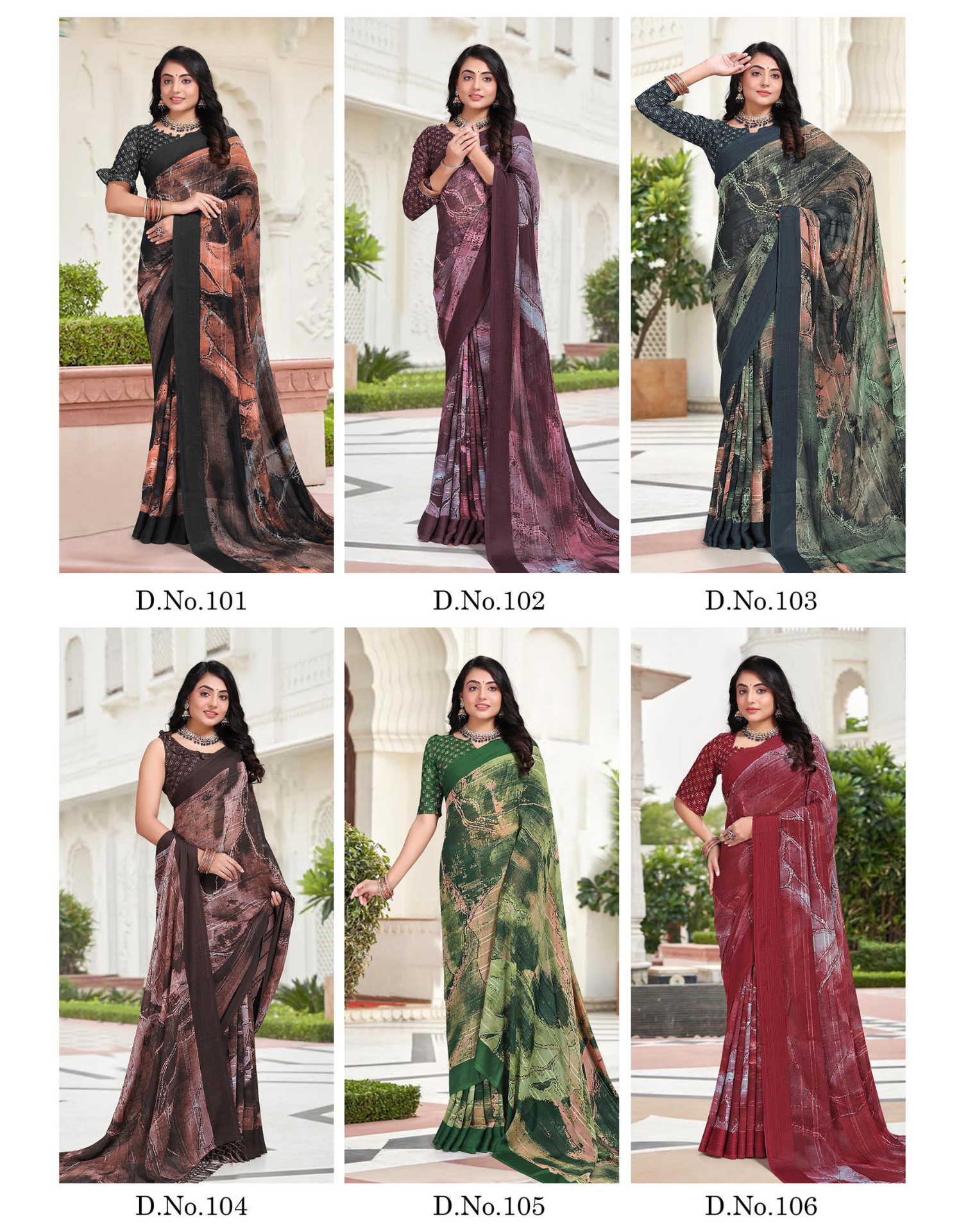 Dark Color Prism Print Saree – Soft Weightless Pattern Fabric – Everyday Style