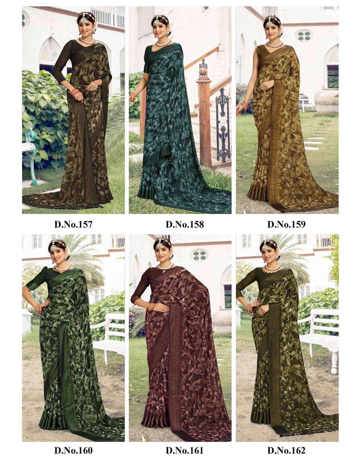 Dark shade Geometrical printed saree