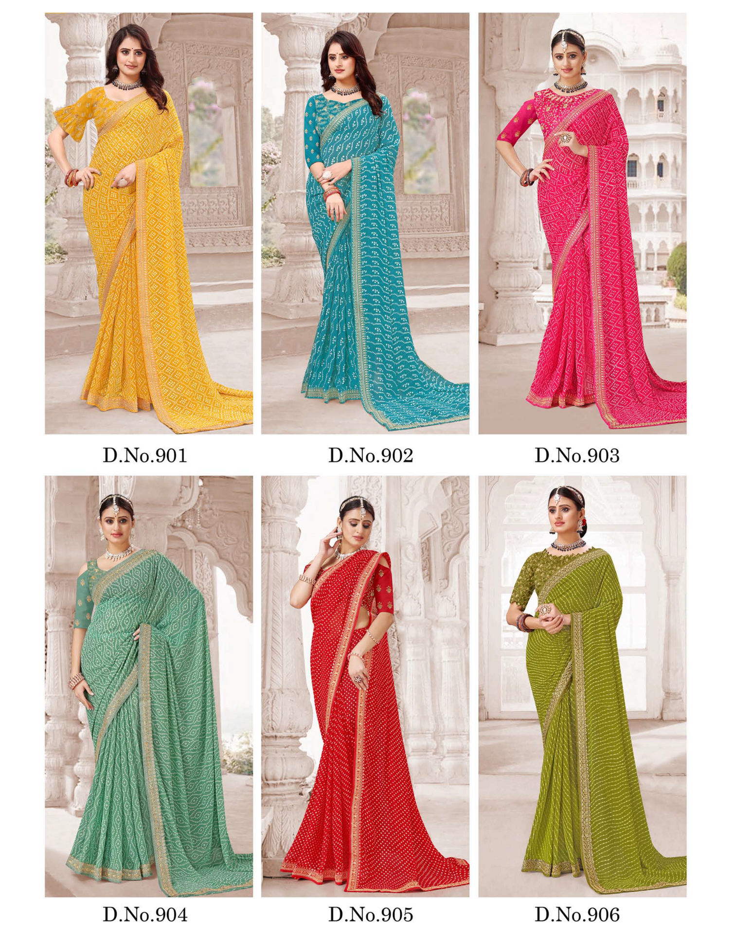 Printed Bandhani Saree