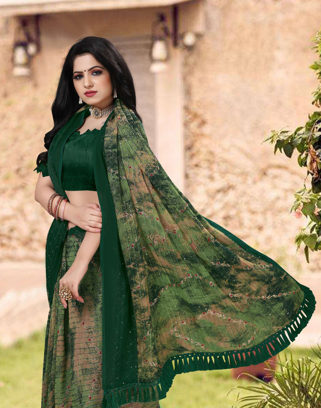 Dark shade - Printed sarees with Crossed and Jari Work - Twitter - 6